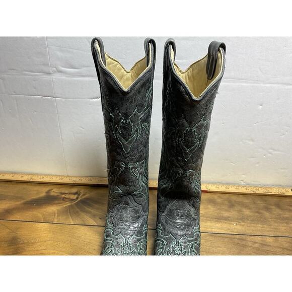 Corral Women's Back Cross And Crystals Fashion Snip Toe Boots A2810 Size 6 M - Picture 4 of 14